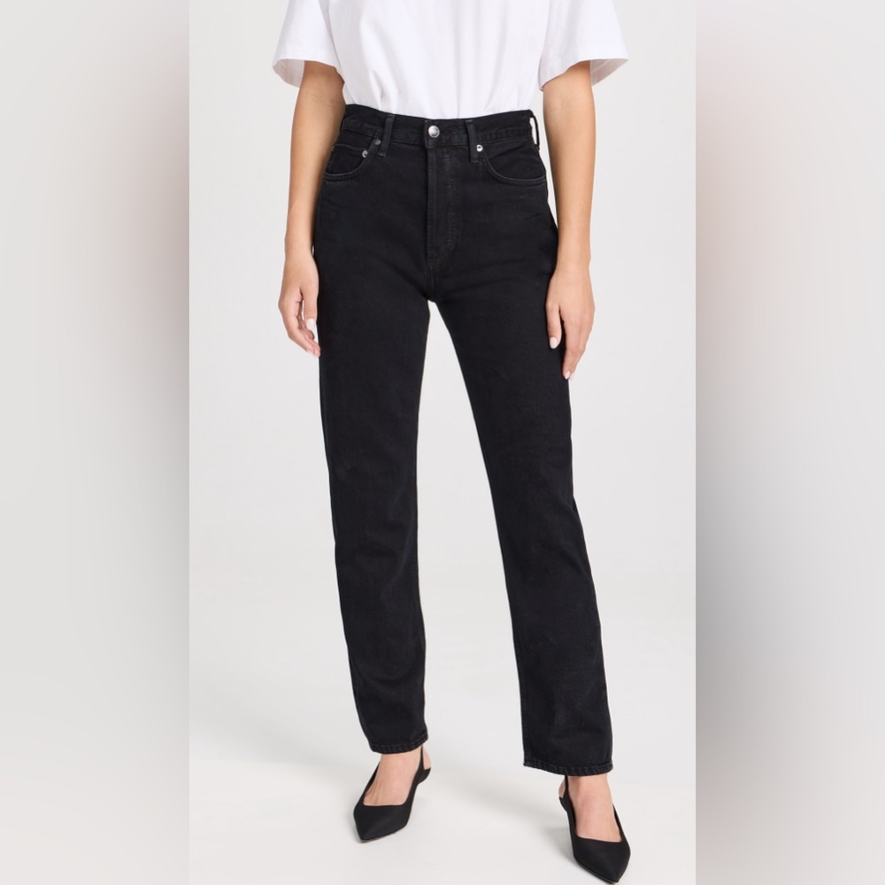 Women’s Agolde 90s Pinch Waist High Rise Straight Jeans - Black - Size 26